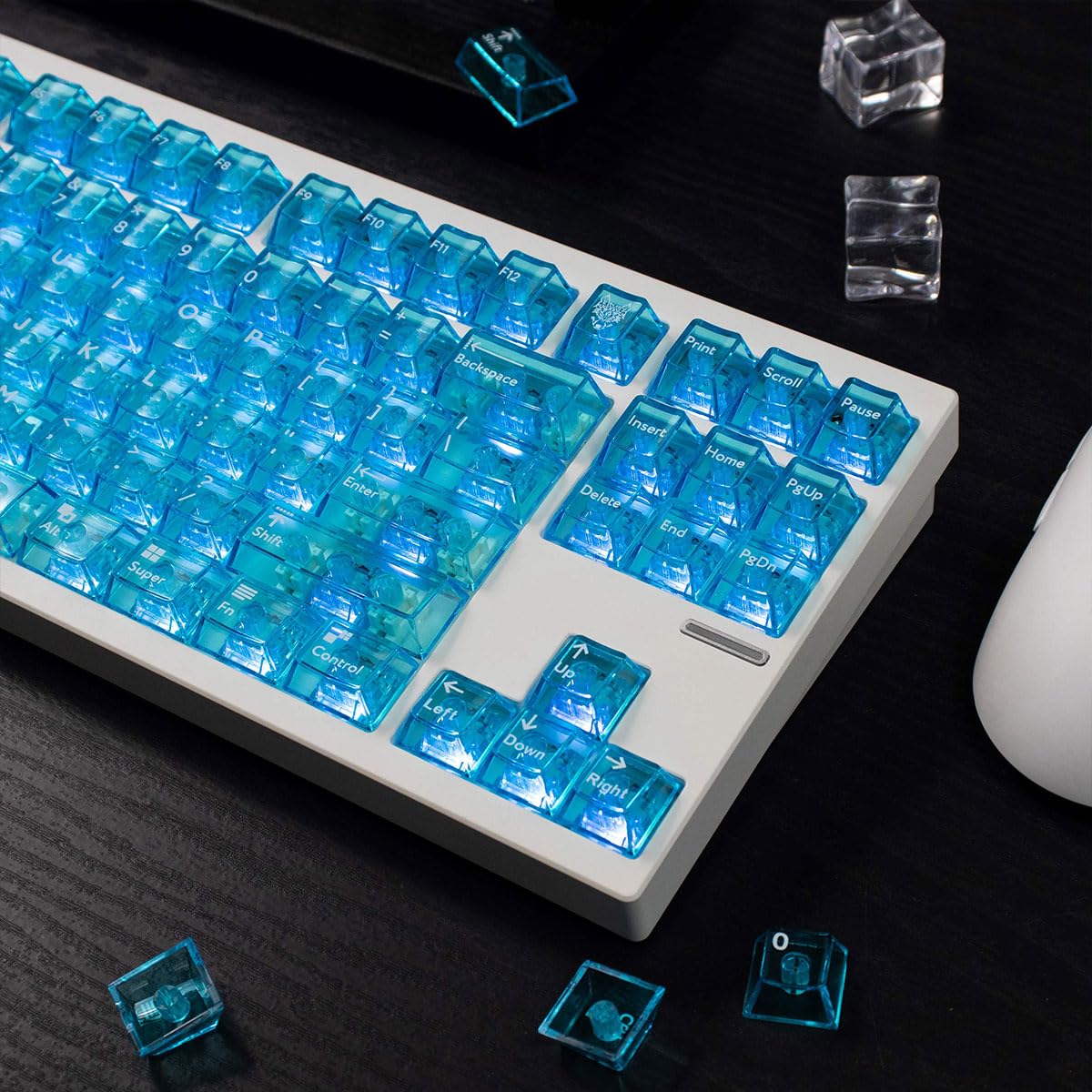 Amazon.co.jp: Mintcaps Crystal Clear Keyboard Keycaps Transparent